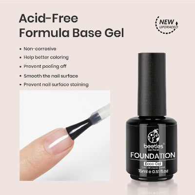 2 Pcs 15ml No Wipe Gel Top Coat and Base Coat Set