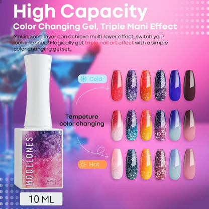 Gel Nail Polish Holiday Mood Temperature Color Changing Gel Polish