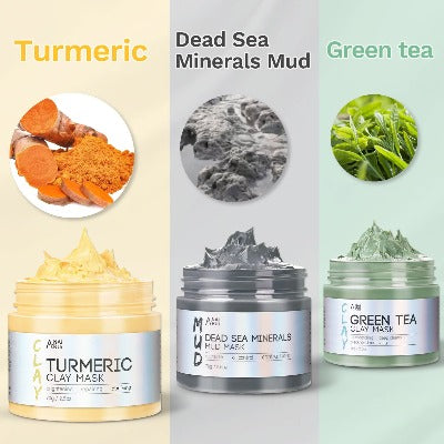 Turmeric Clay Mask - Green Tea and Dead Sea Minerals