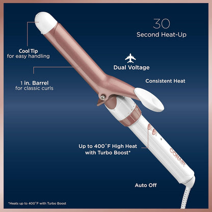 Double Ceramic 1-Inch Curling Iron