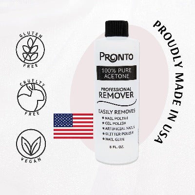 100% Pure Acetone - Quick, Professional Nail Polish Remover