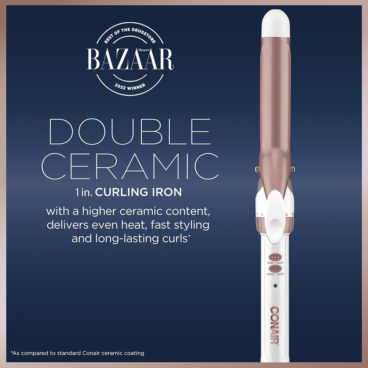 Double Ceramic 1-Inch Curling Iron