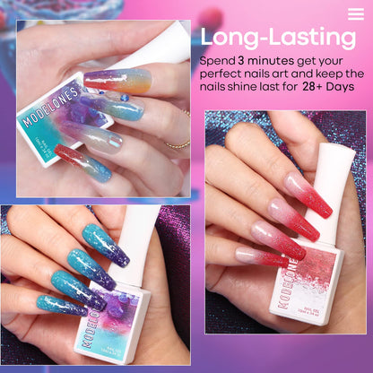 Gel Nail Polish Holiday Mood Temperature Color Changing Gel Polish