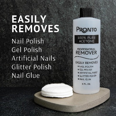 100% Pure Acetone - Quick, Professional Nail Polish Remover