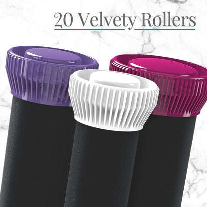 Ionic Conditioning Hair Setter, 20 Velvet Hair Rollers